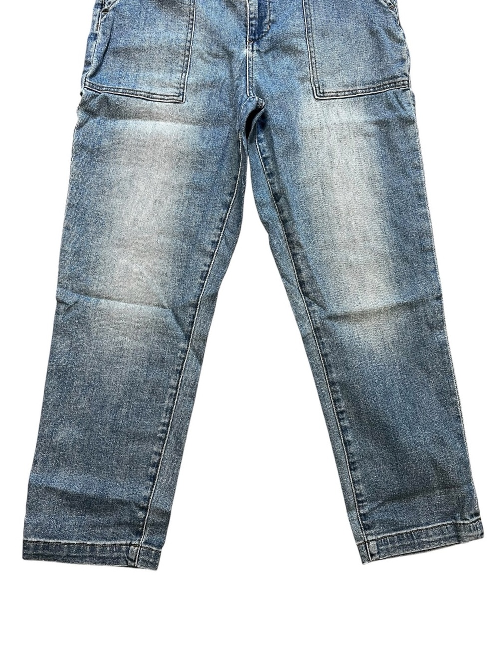Joe’s Jeans High Rise Straight Crop Utility Jeans Relaxed Mom Fit Light Wash - Picture 4 of 11
